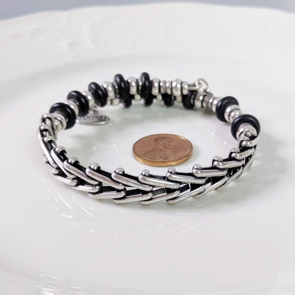 Alex and Ani Jet Fleetwood Black Wrap Bracelet - Picture 3 of 7